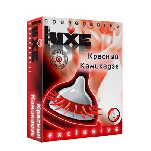 Стимулирующая насадка-презерватив "Luxe Красный камикадзе" 